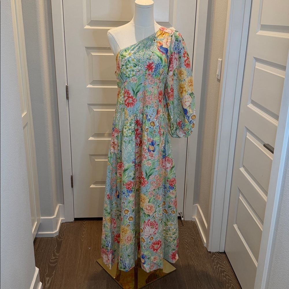 FARM Rio One-Shoulder Long Floral Dress Size M - Picture 4 of 10